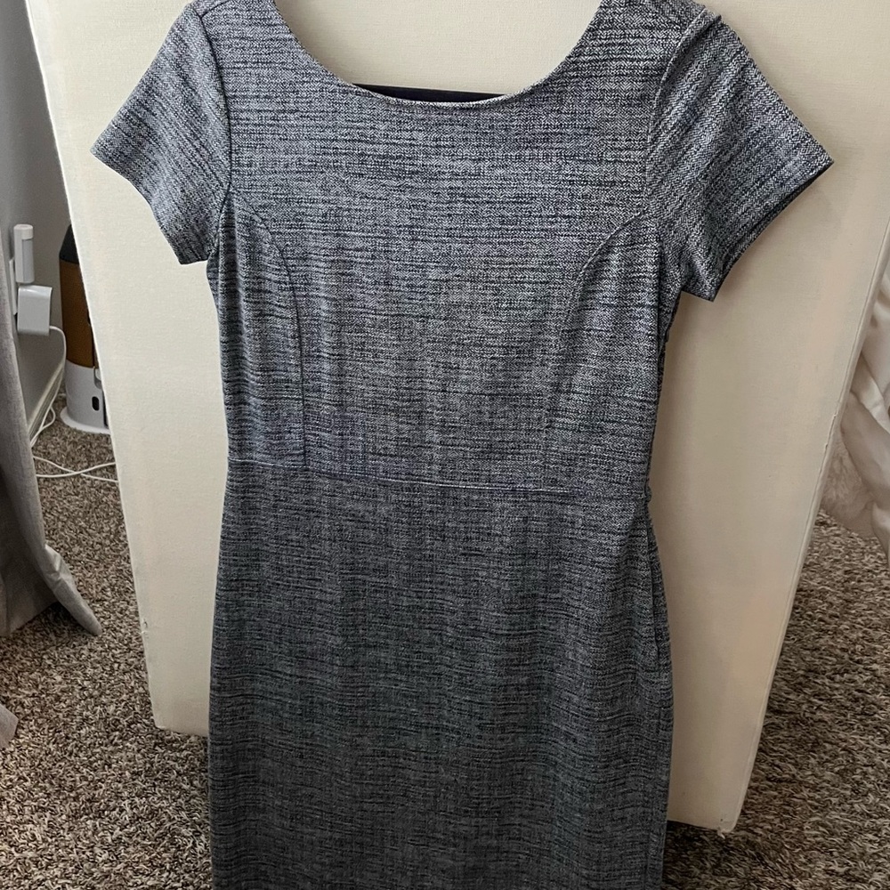 Banana Republic Low-Back Gray Dress